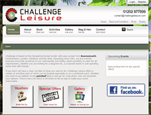 Tablet Screenshot of challengeleisure.com